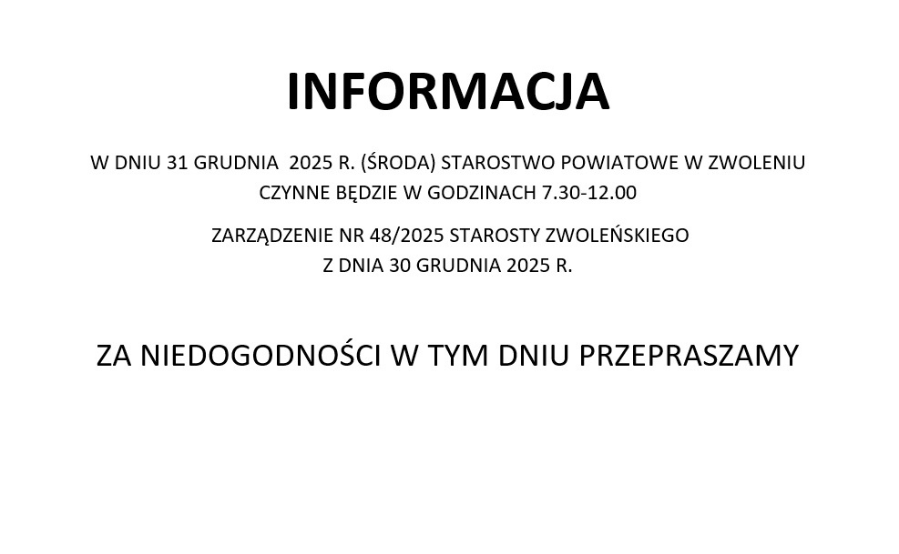 Grafika przedstawia informację o godzinach pracy urzędu