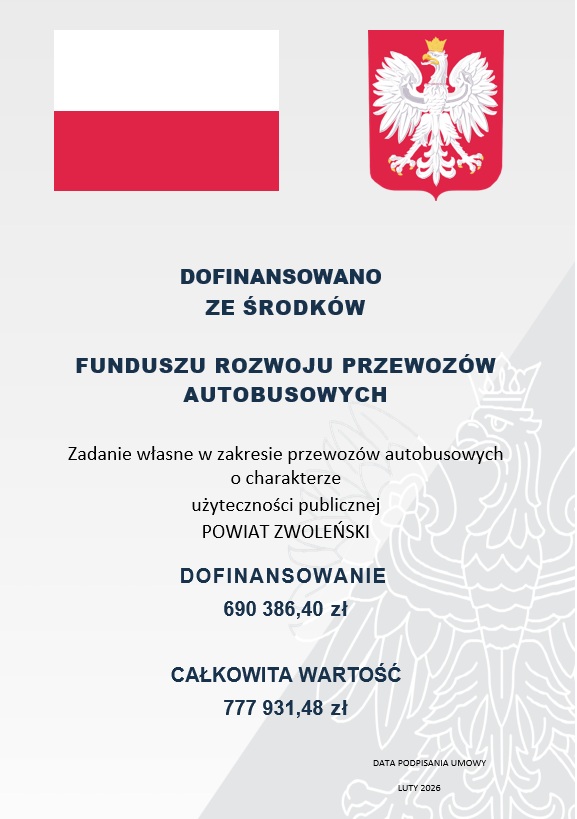 Grafika przedstawia plakat informujący o dofinansowaniu